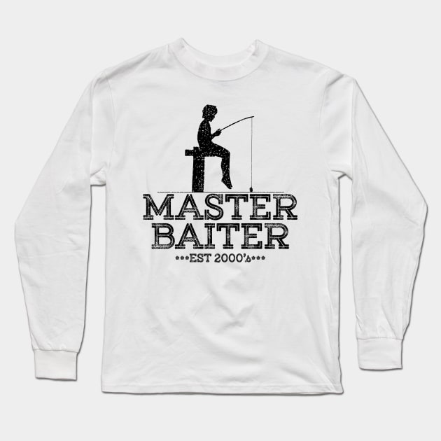 Funny Fishing Master Baiter Long Sleeve T-Shirt by pa2rok